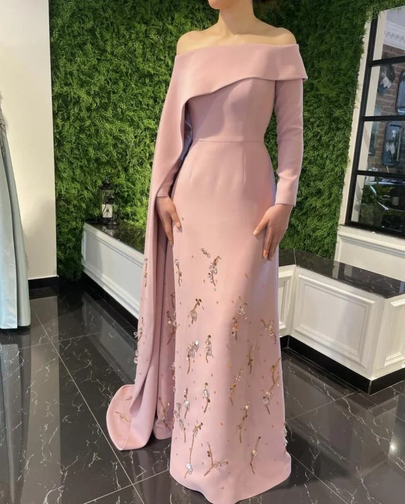 

Elegant Evening Dresses Off-The-Shoulder Party Dresses Floor-Length Beadings Prom Gowns Customized Luxury robes de soirée 2025