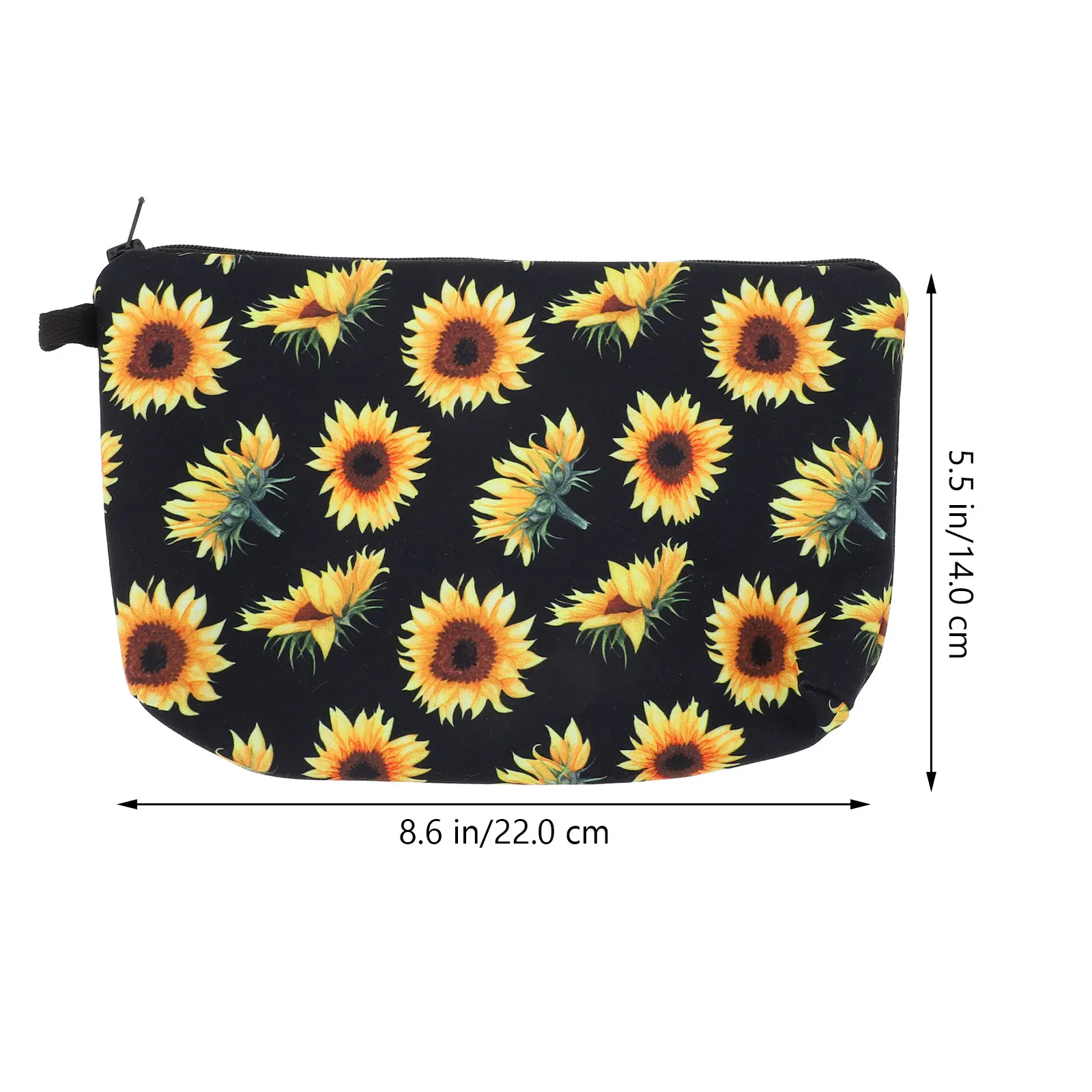 

Stylish Sunflower Pattern Bag Travel Storage Wash Pouch Portable Toiletry Organizer Makeup Container Premium Zipper