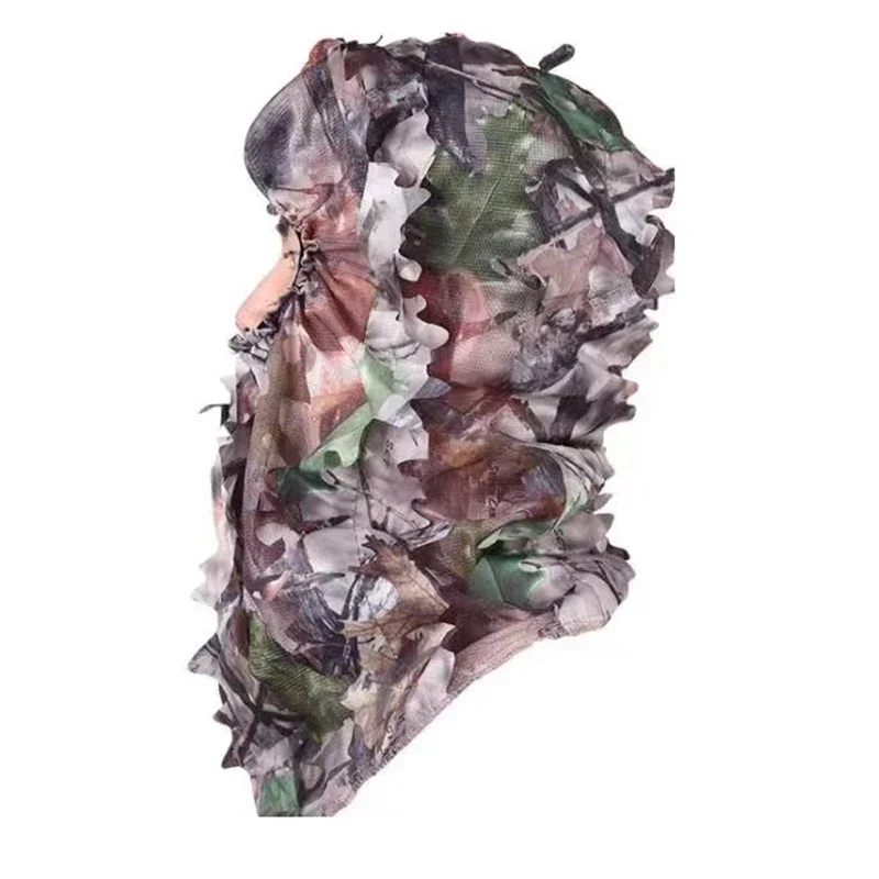 Hunting Tactical Ghillie Suit Ghillie Camouflage Leafy Hat 3D Full Face Mask Headwear Turkey Camo Hunter Hunting Accessories