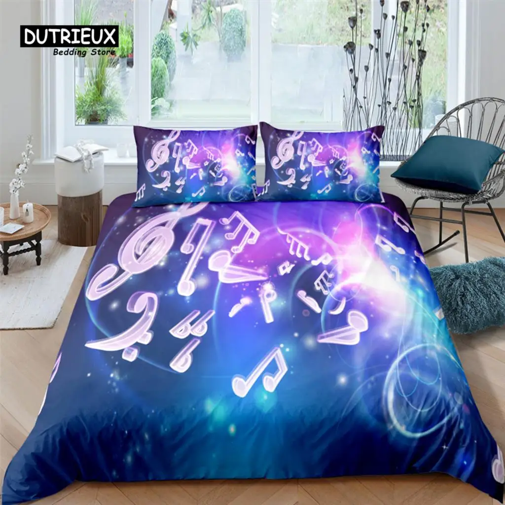 

Luxury 3D Color Notes Print Home Living 2/3Pcs Comfortable Duvet Cover PillowCase Bedding Sets Kids Queen and King EU/US/AU Size