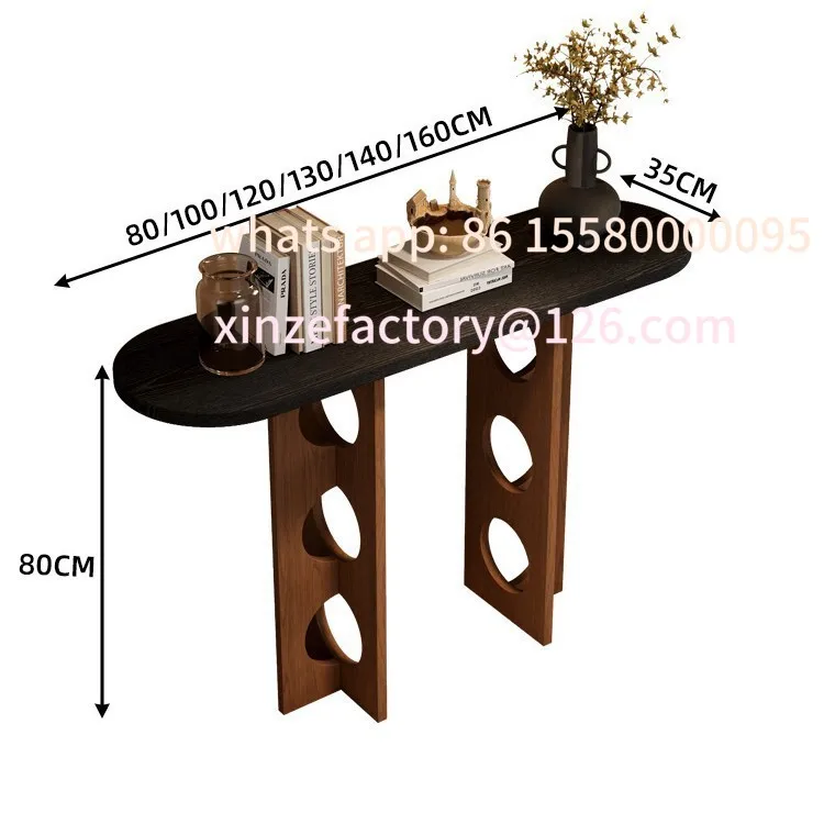 

Customizable new Chinese solid wood hollow entrance platform