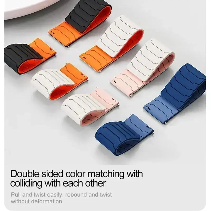 22mm Magnetic Silicone Strap For Redmi Watch 5 Active 5 Lite For Redmi Watch 3 Active 3 Lite Band For Xiaomi Watch S1 Pro/S4/S3 image 6