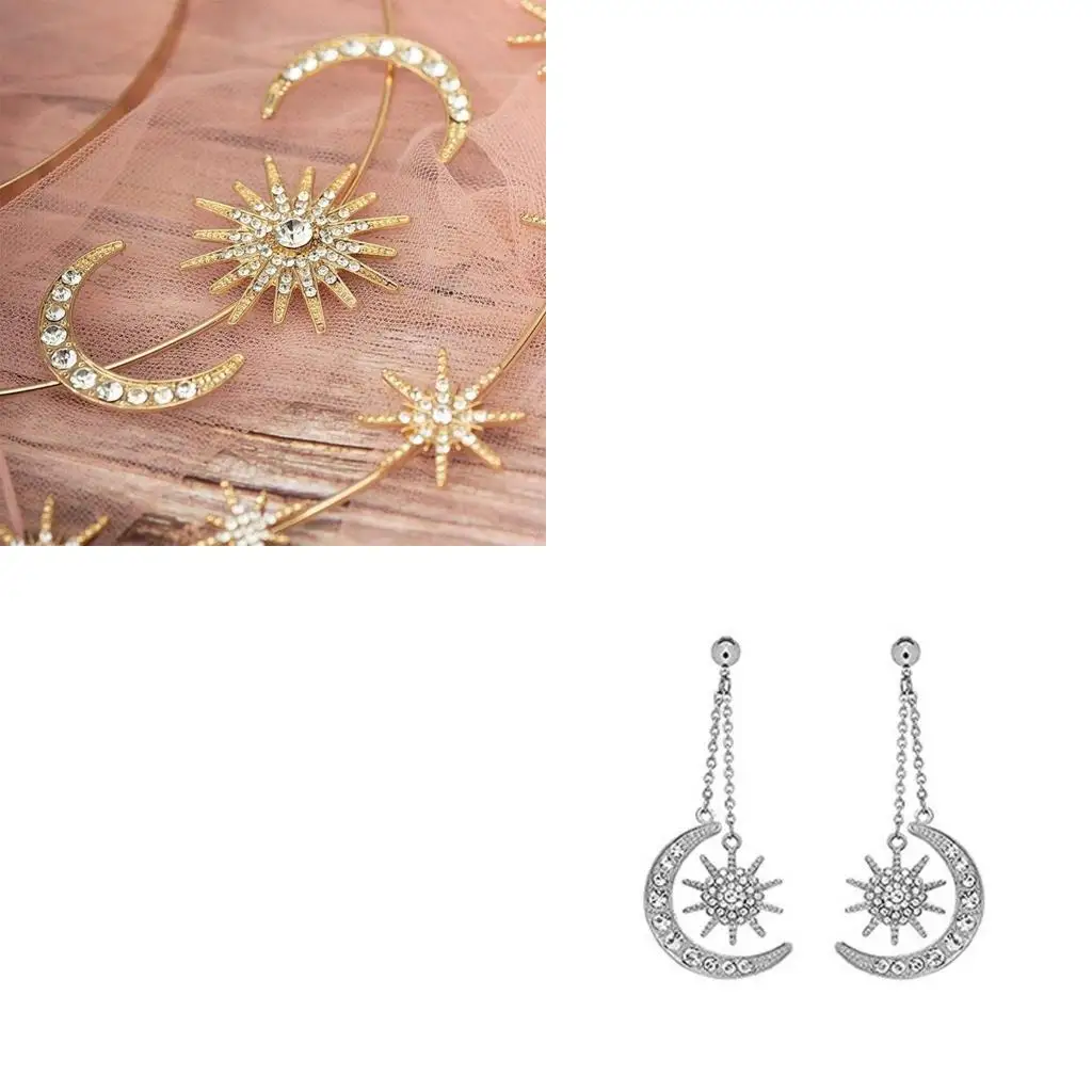 

652F Halo-Crown Headband for Women VirginMary Wedding Headband Sun Hairband Female Headdress Party Hair Decors