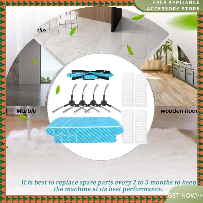 

Для Cecotec Conga 3290 3390 3490 3590 3690 3790 3890 Ultra Titanium Vital Robot Вакуумные детали Основная боковая щетка Hepa Filter-A70Z