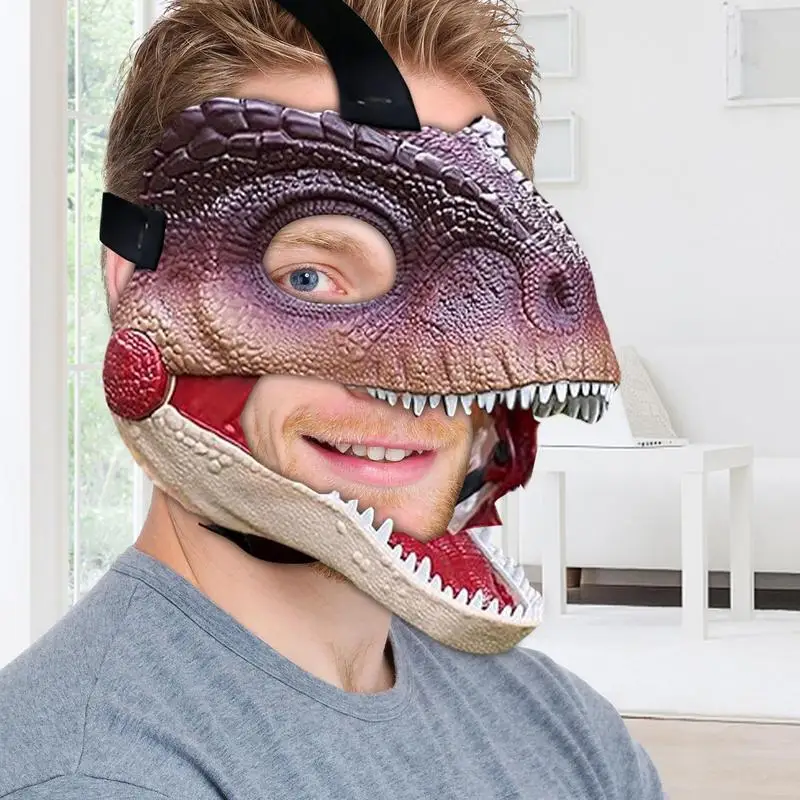 Dinosaur Masque Moving Jaw Realistic Dinosaur Head Masque Roar Costume With Sound Realistic Dinosaur Head Masque Roar Dinosaur