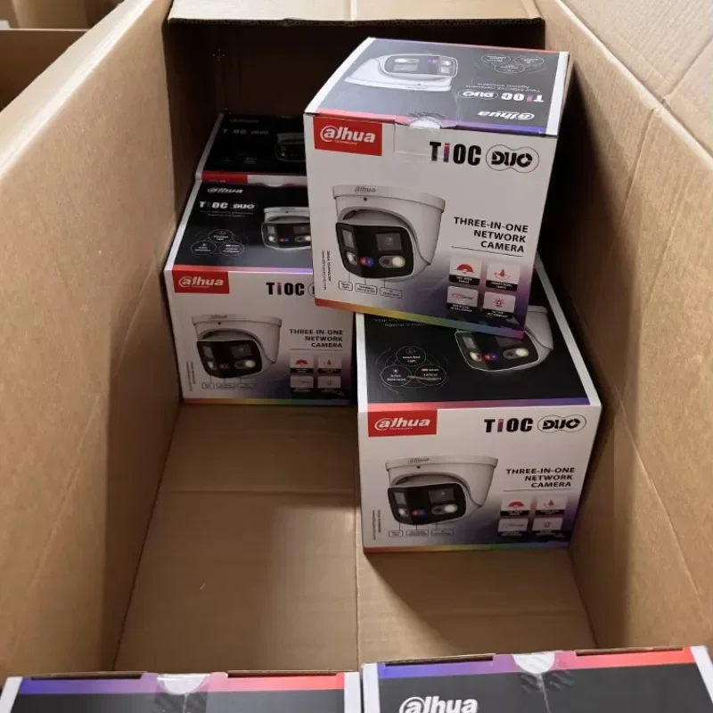 كاميرا بانورامية بزاوية واسعة 180 درجة IPC-PFW3849S-A180-AS-PV عدسة مزدوجة الردع النشط 4MP كاميرا IP رصاصة