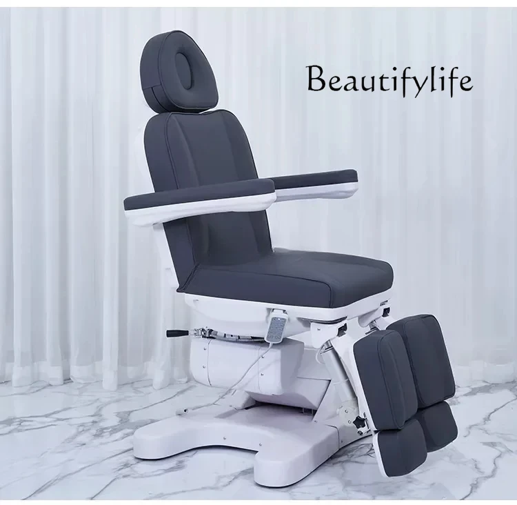 Electric Multifunctional Facial Bed Rotating Tattoo Chair Medical Bed Recliner Can Split Leg Chair Lift