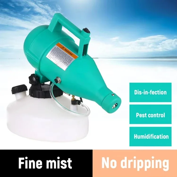 1200w Hospital Mini Fine Atomized Particle Fog Machine Outdoor Ulv Cold Fogger Adjustable Portable Industrial Electric Sprayer