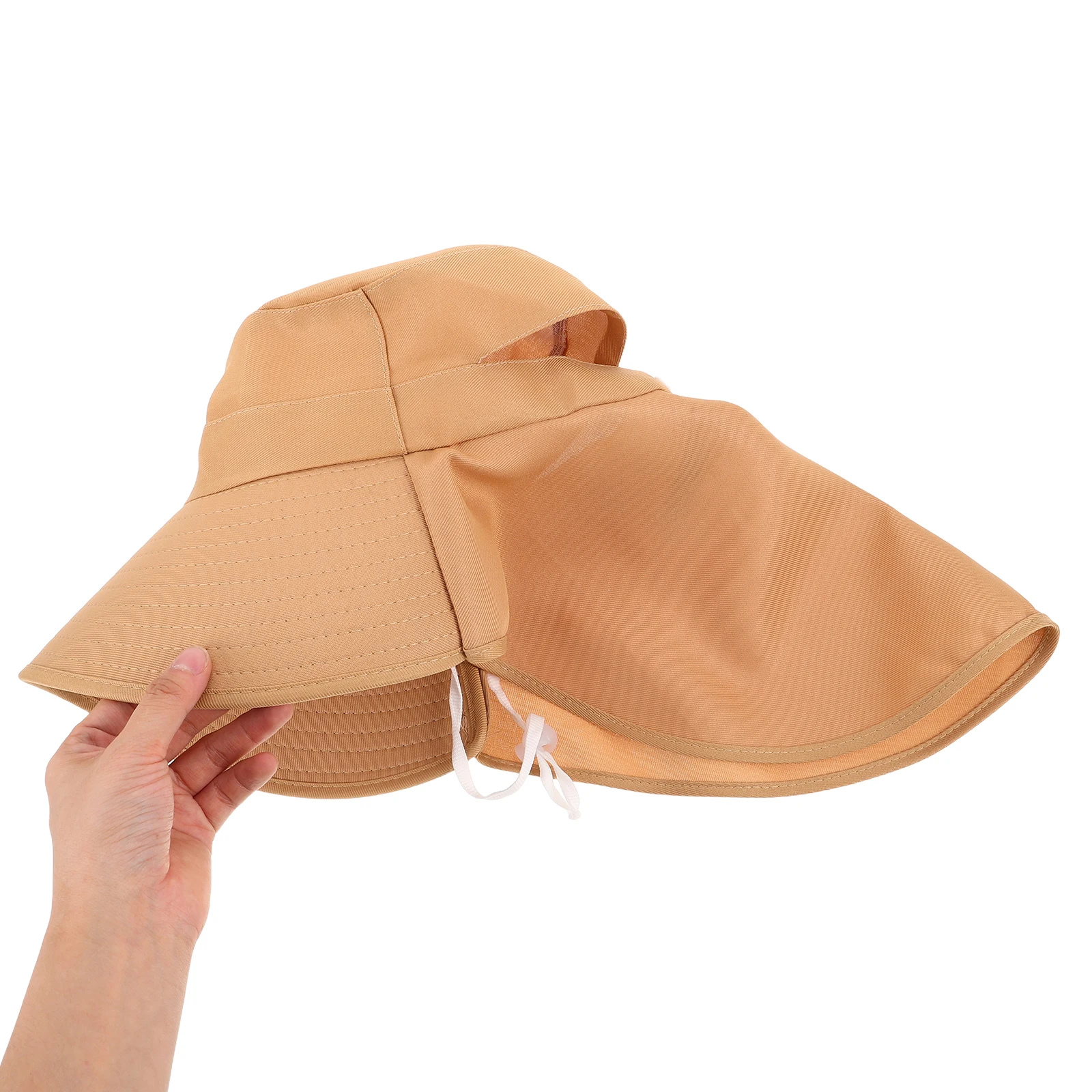 

1pc Wide Brim Hat Lightweight Breathable Bucket Hats for Beach Outdoor Adjustable Cooling Neck Flap Gardening