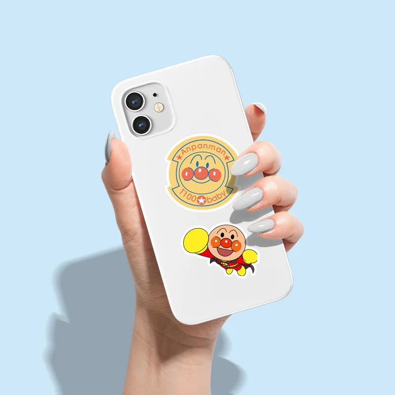 50pcs Cartoon Anime Anpanman Graffiti Stickers Cute Tablet PC Water Cup Mobile Phone Shell Creative Decorate Children\'s DIY Toy