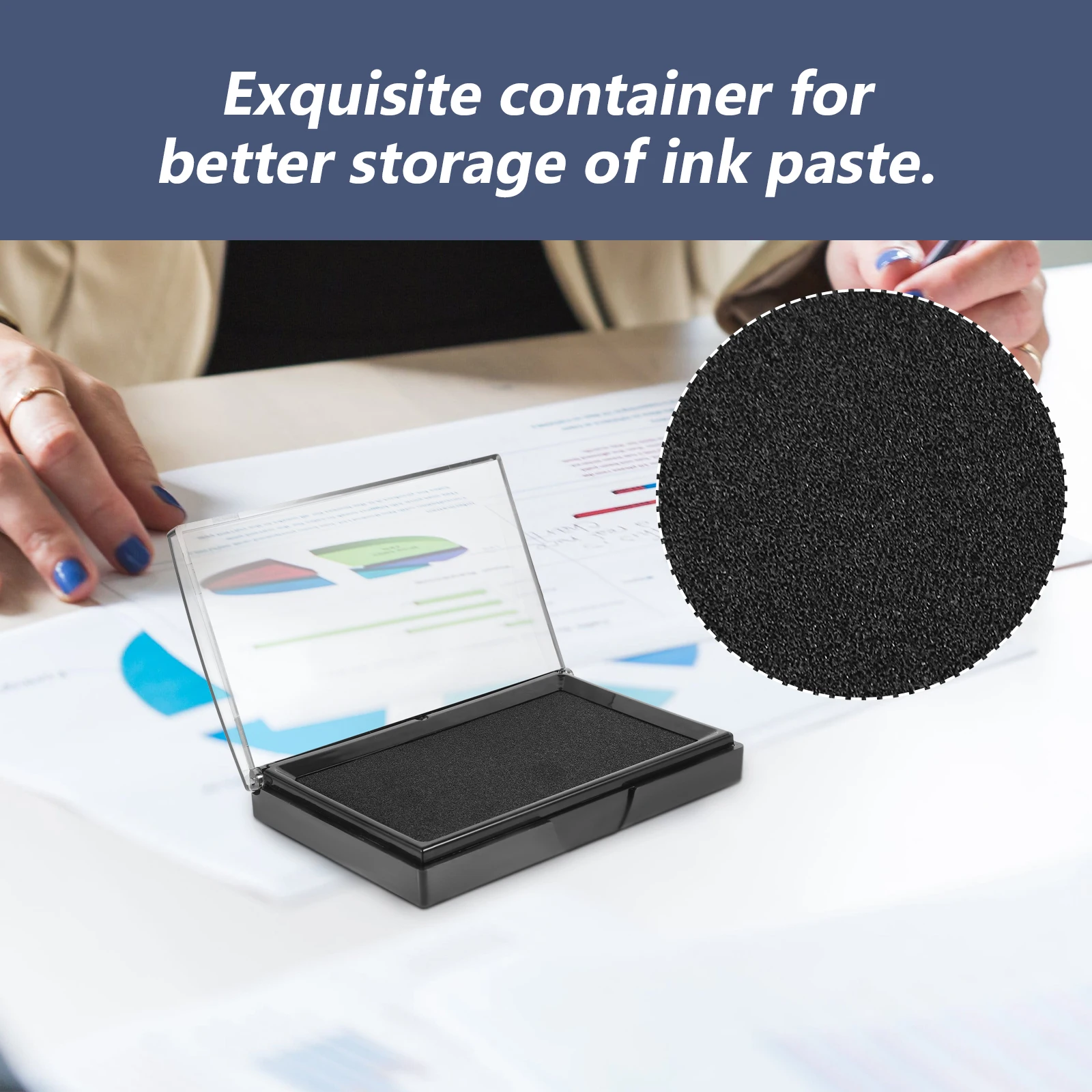  Inkpad Stamp Box Calligraphy Supply Water Color Painting Inkpad Drawing Black Dye Pads Exquisite Retro Chinese Office Stamp