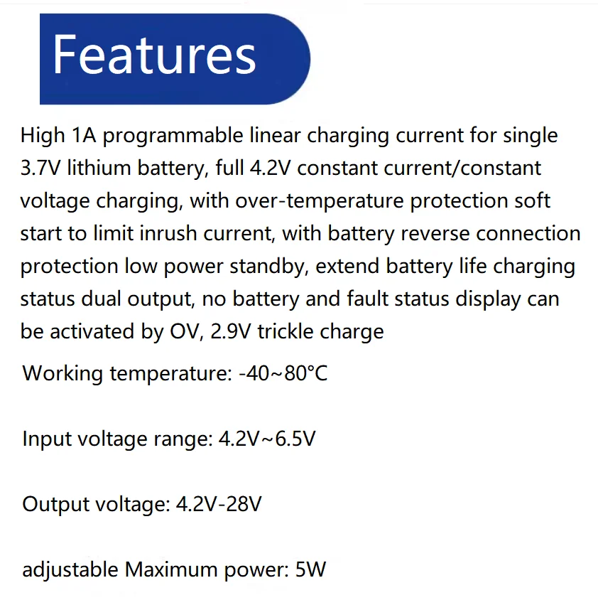 5-20 Stück 3,7V auf 9V 5V 2A DC-DC Step-Up-Boost-Modul Typ-C 18650 Lithium-Batterie Lade- und Entladefunktion integriert einstellbar – Detail 3