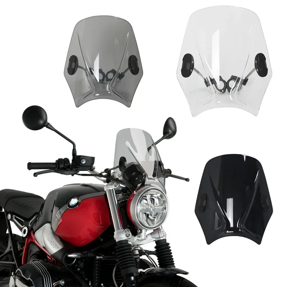 

For BMW r NINET RNINET RNINE T R9T Pure Scrambler Urban G/S R1200R R18 S1000R New Motorcycle Windscreen Windshield Universal