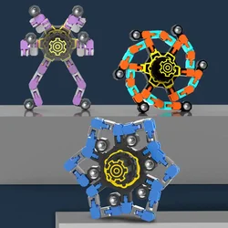 Fidget Chain Toys Mechanical Fingertip Spinner DIY Deformable Stress Relief Transformable Creative Gyro Toy Kids Fingertip Spin