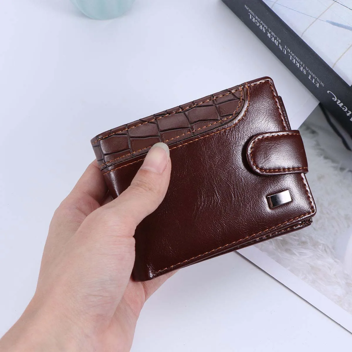 Men's Wallet Pu Bi-… - image