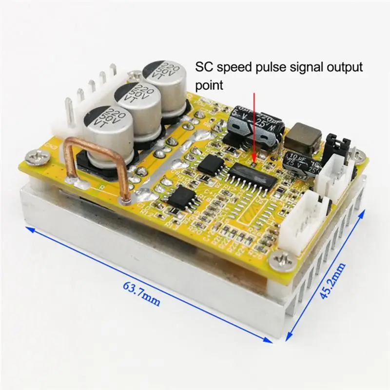 DT39 BLDC Three-Phase Brushless Motor Controller 350W 5-36V 16A with Hall Sensor for DC Motor Driver, Forward/Reverse & Speed