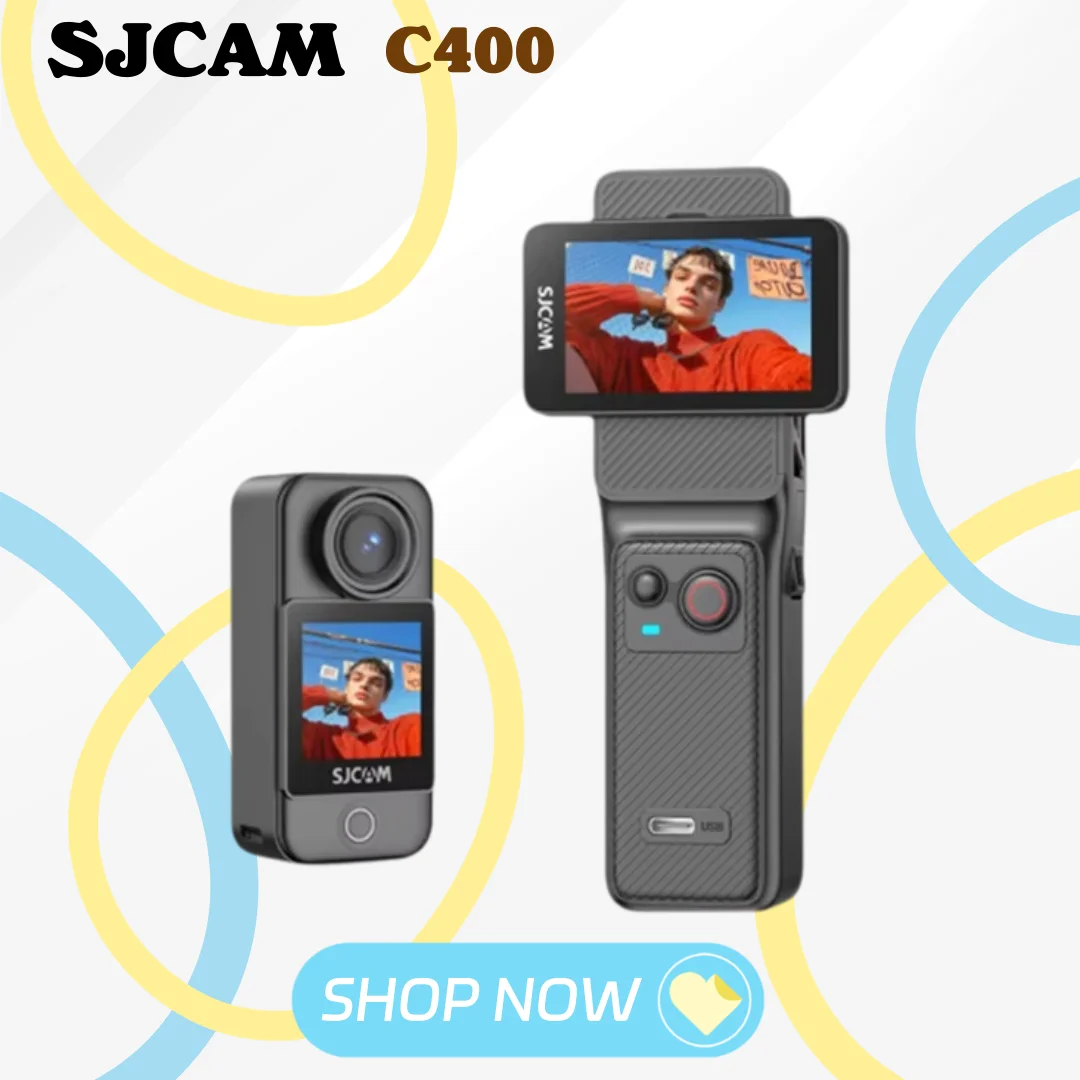 SJCAM C400 Thumb Action Camera 4K FHD Image Transmission Remote Control 30M Waterproof 5G WiFi Pocket Camera Sport Action Cam