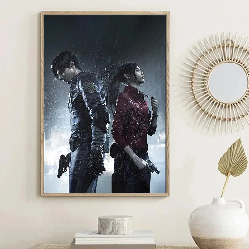Resident-Evil Game Poster Hot Sale Classic Movie Canvas Painting HD Print Wall Art Picture for Gaming Room Home Decoration Gift