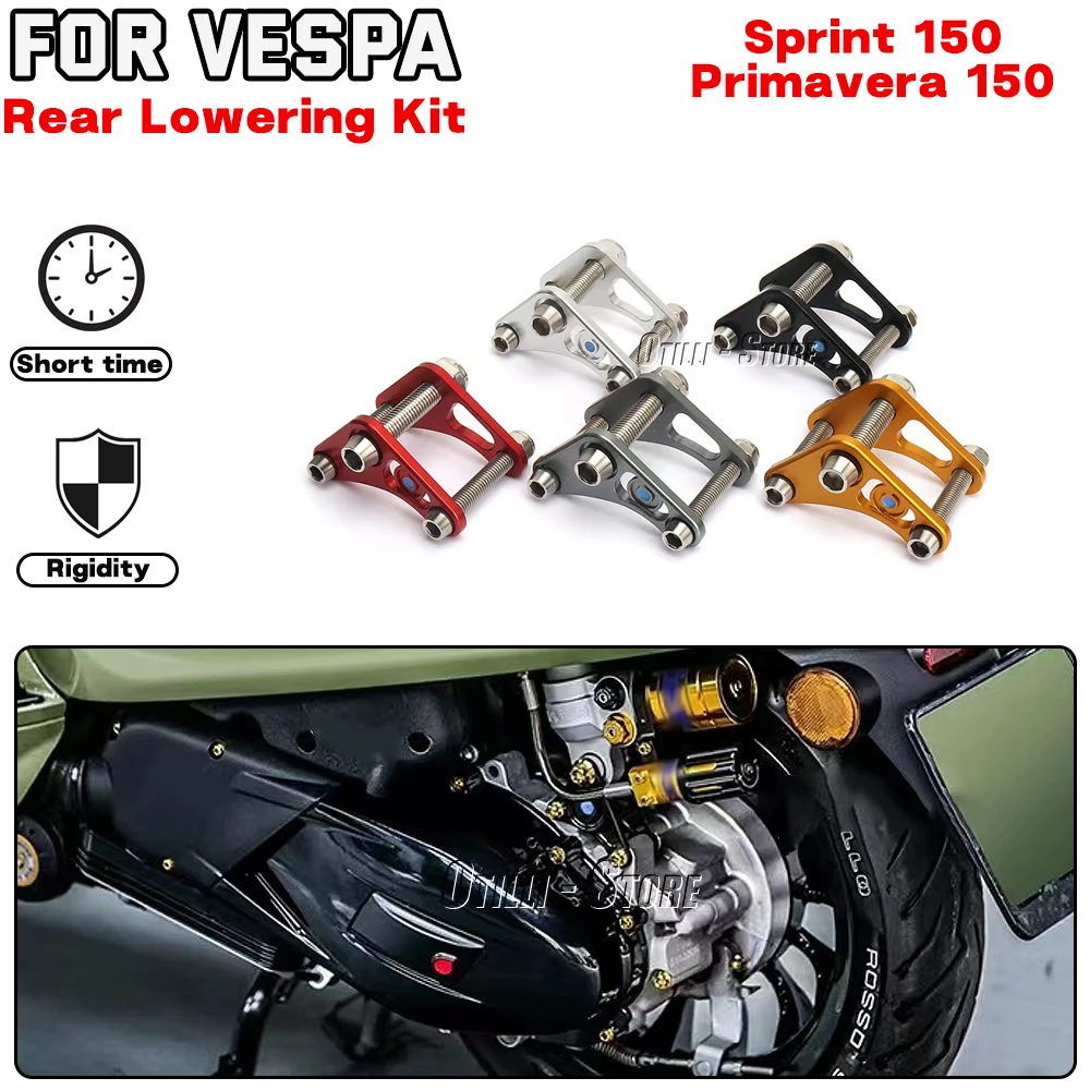 

For Vespa Sprint 150 Primavera 150 Motorcycle accessories Rear Shock Absorber Suspension Lowering Kit