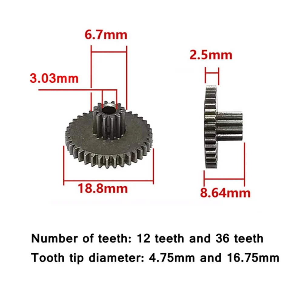 0.5M metalowa przekładnia pojedyncza/podwójna przekładnia 18/24/36/42/50 zębów 3/4/6mm DIY części do modeli