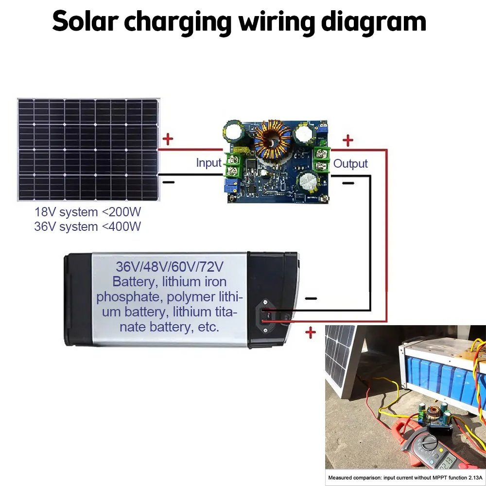 600W 16A DC MPPT Solar Boost Voltage Converter Step-up Power Supply Transformer Module 12-60V to 12-80V Regulator Controller LTC