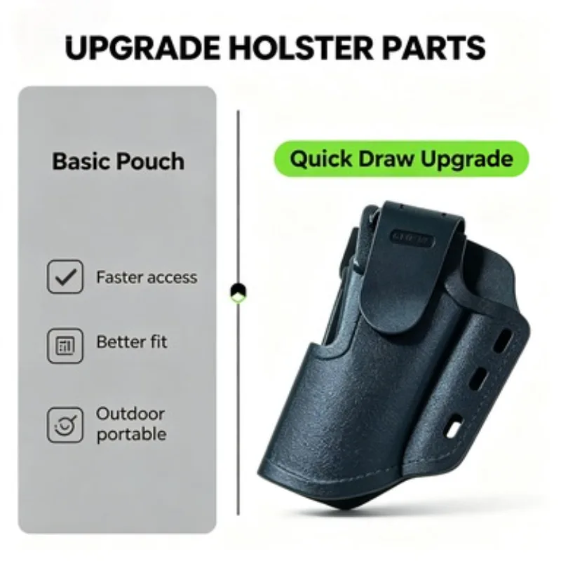 Handheld Hobby Toy Model Holster Universal Plastic Quick Draw Portable Carry for Backyard Game Collection
