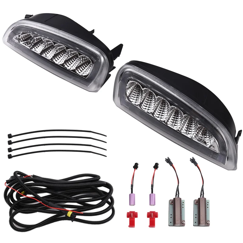 1 زوج LED المصد الأمامي DRL النهار تشغيل ضوء بدوره مصباح إشارة مصباح الضباب ل كايين 957 9PA 2006 -2010