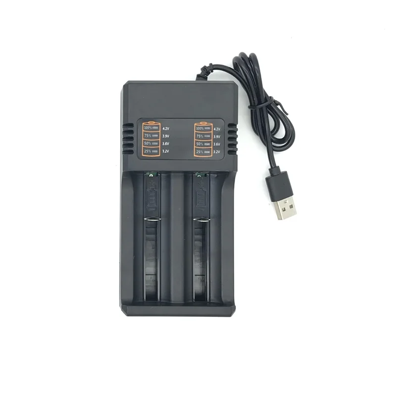 News 1 Piece Lithium Battery Charger Universal Battery USB Charger Smart Charger 2 Slots For Rechargeable Battery