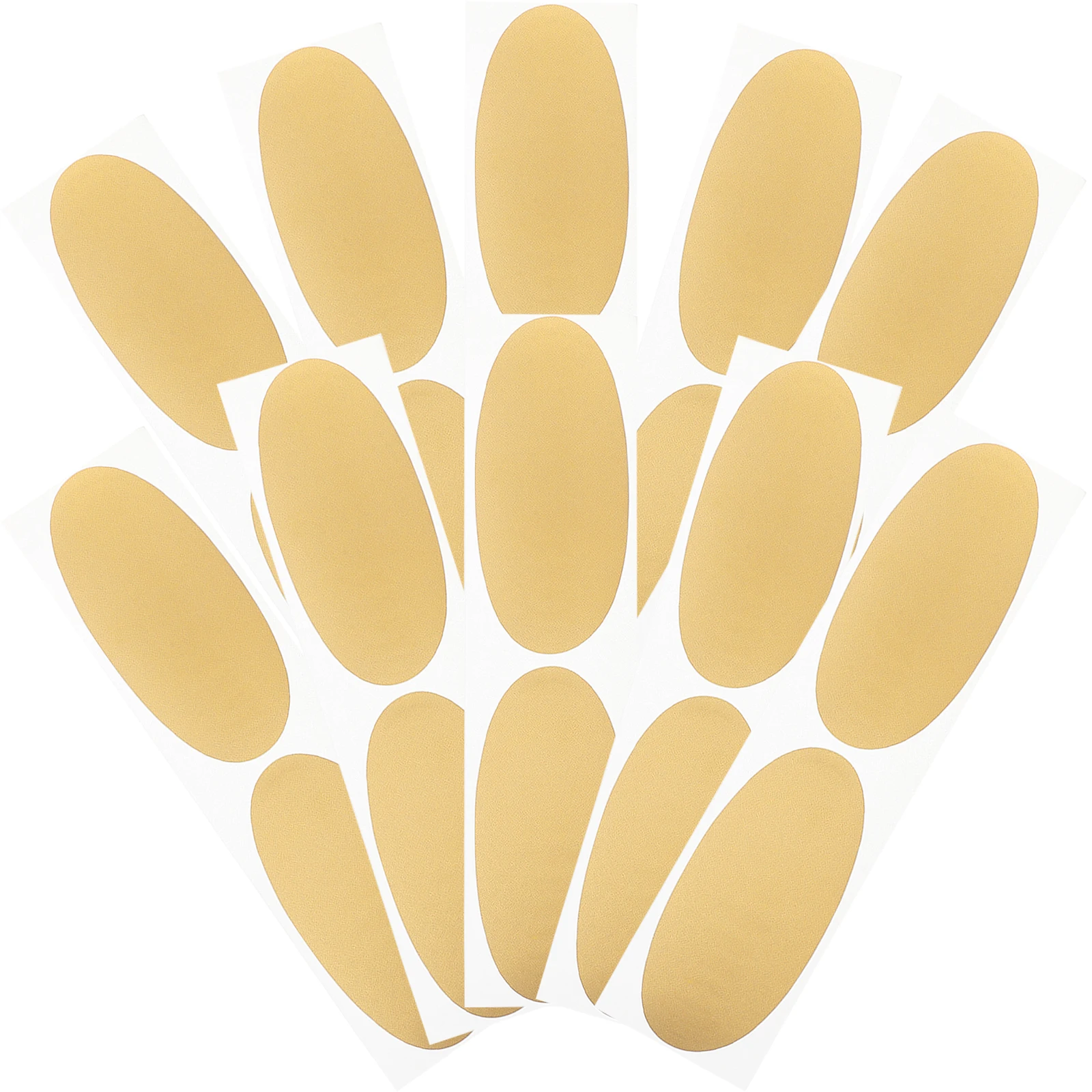 

50 Pcs Scratch Off Stickers Golden Oval 36x82mm DIY Coating Cards Game Props Gift Tags Craft Project Art Class Classroom