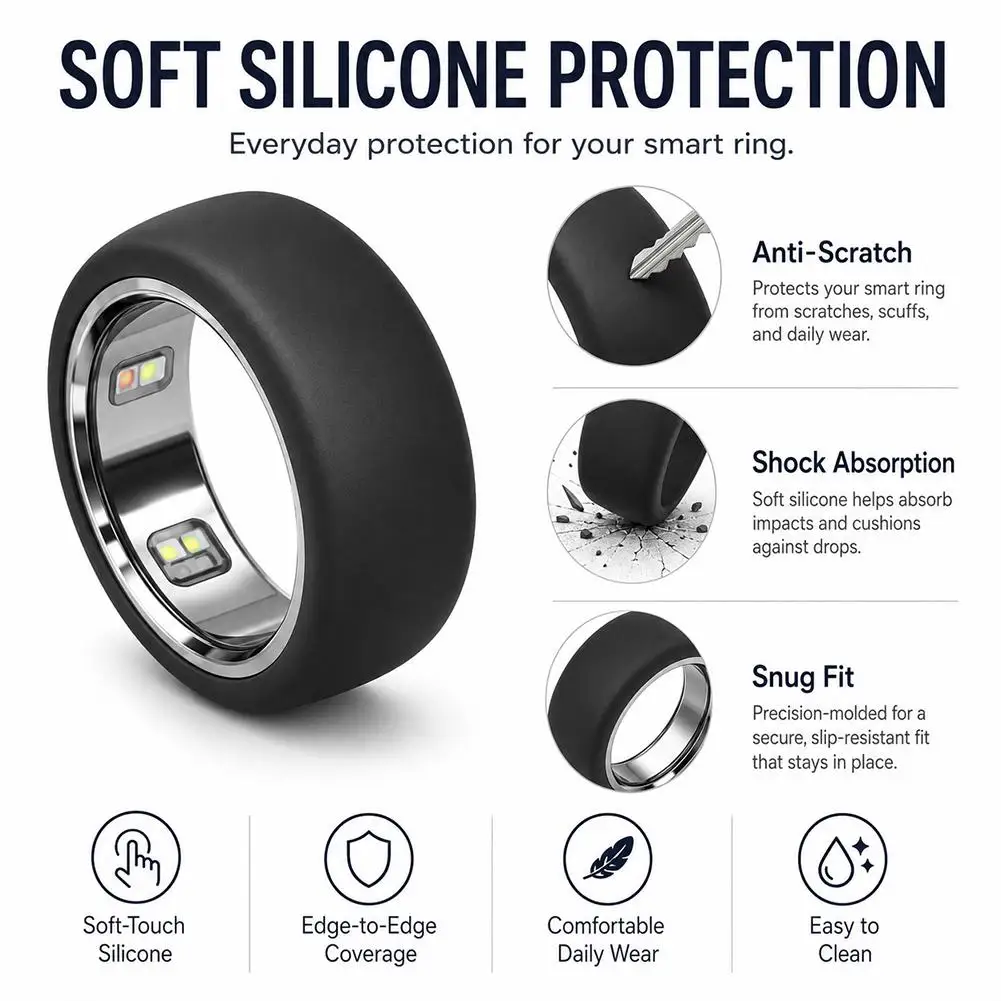 High-quality Silicone Cover for Oura Ring 5 Protector,Elastic Case for Oura Ring 5 Working Out - Protector for Working Out ﻿