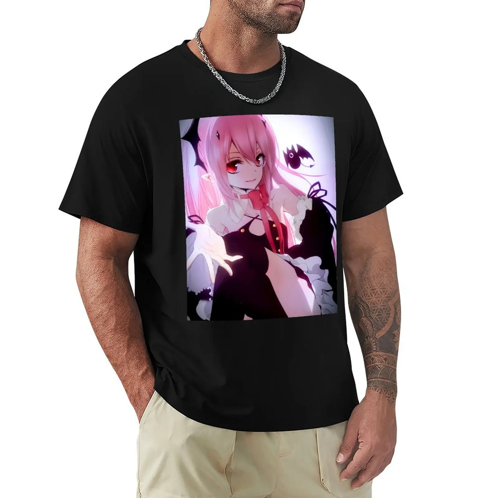 Krul Tepes Seraph of the end Artwork T-Shirt Everyday Wear Basic Short Sleeve Top