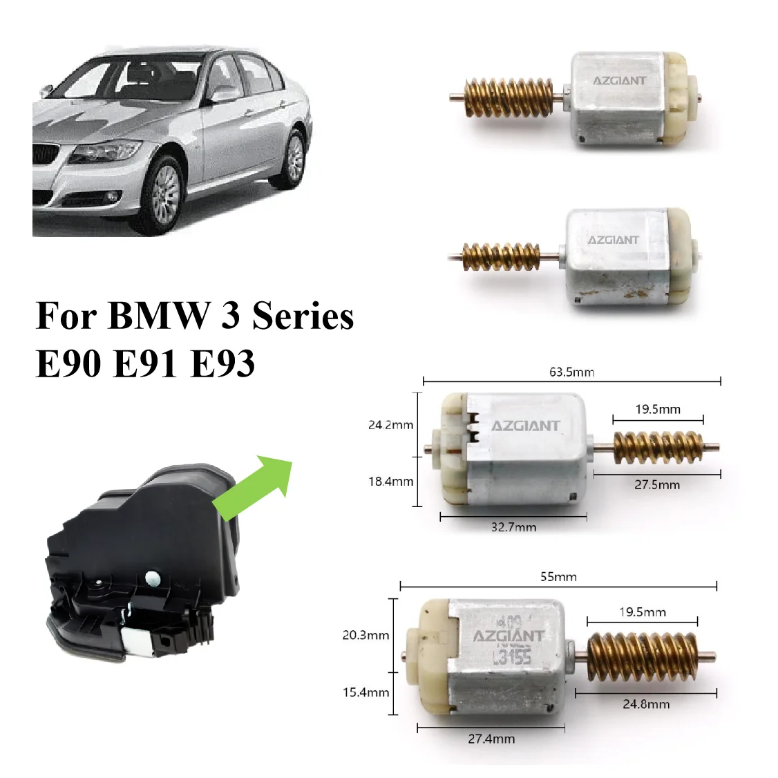 Новый двигатель для BMW 3 серии E90 E91 E93 F30 F34 F80 E90 E90N 318i 320D LCI, ремонт защелки привода дверного замка 51227202147 Новый двигатель для BMW 3 серии E90 E91 E93 F30 F34 F80 E90 E90N 318i 320D LCI, ремонт защелки привода дверного замка 51227202147