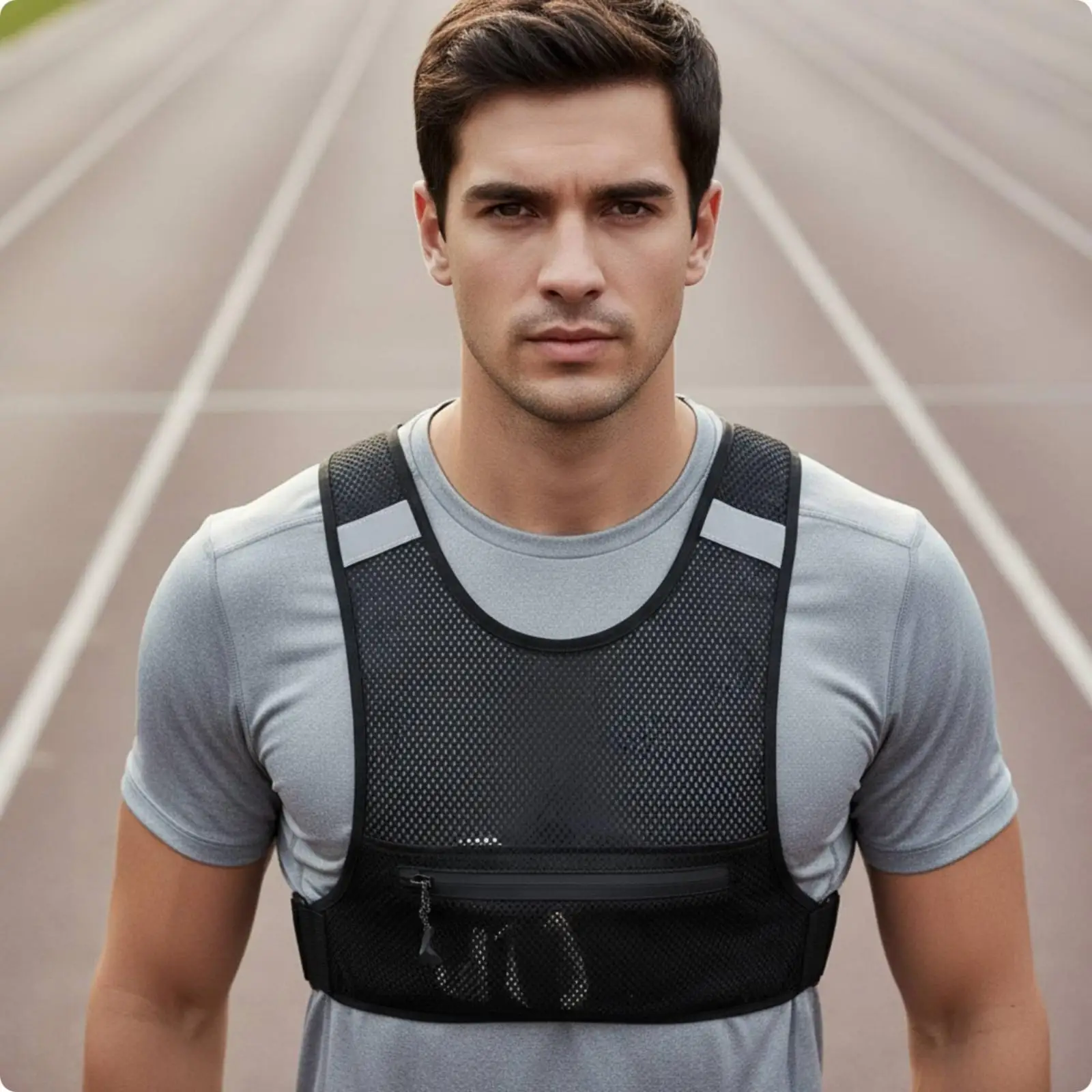 Trail Running Vest Breathable Running Vest with Chest Straps Lightweight Adjustable for Runners, Marathons, Cycling