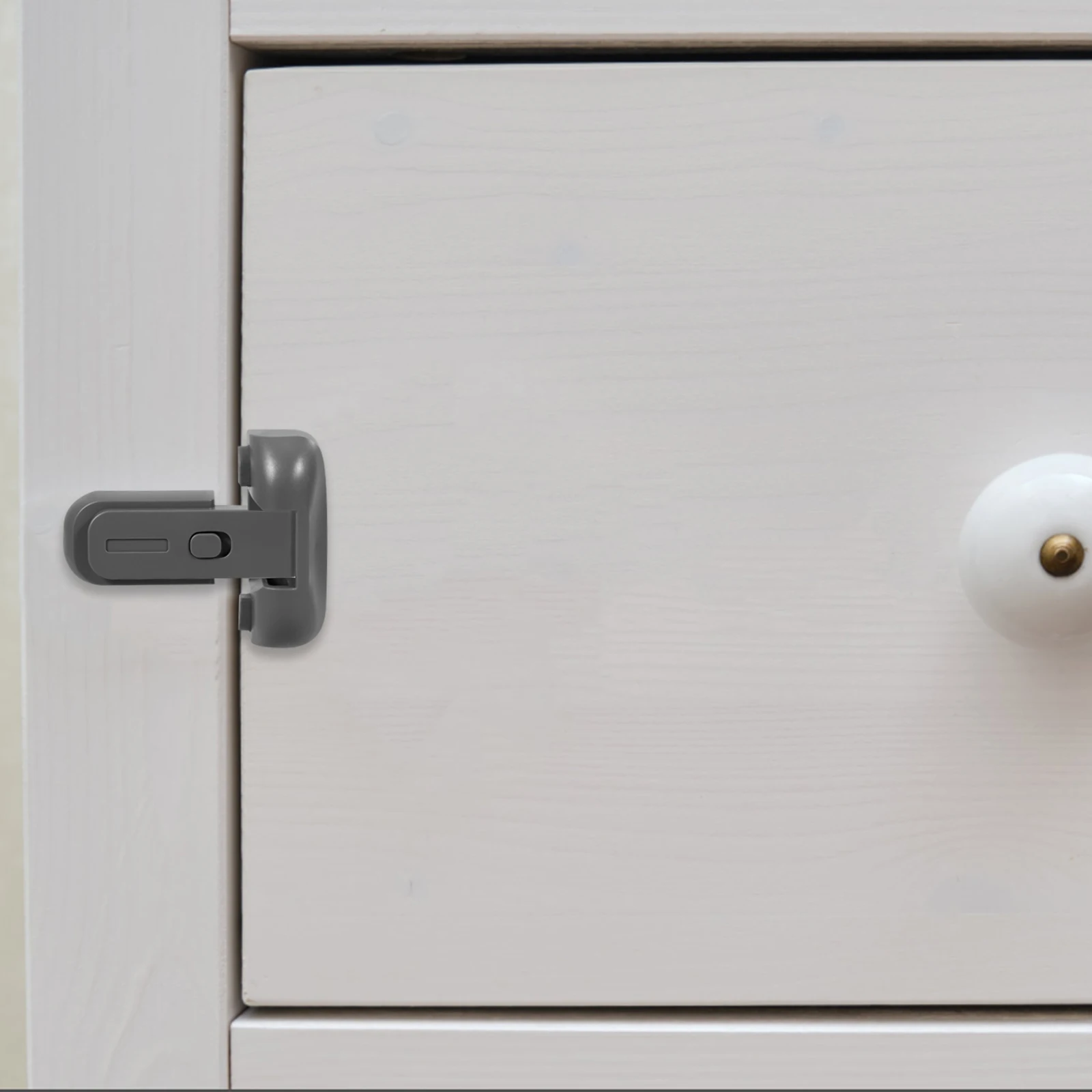 

2pcs Refrigerator Door Lock Gray Child Safety Cabinet Locks for Kids Fridge Easy Operation Baby Proof Pantry Locks Toddler