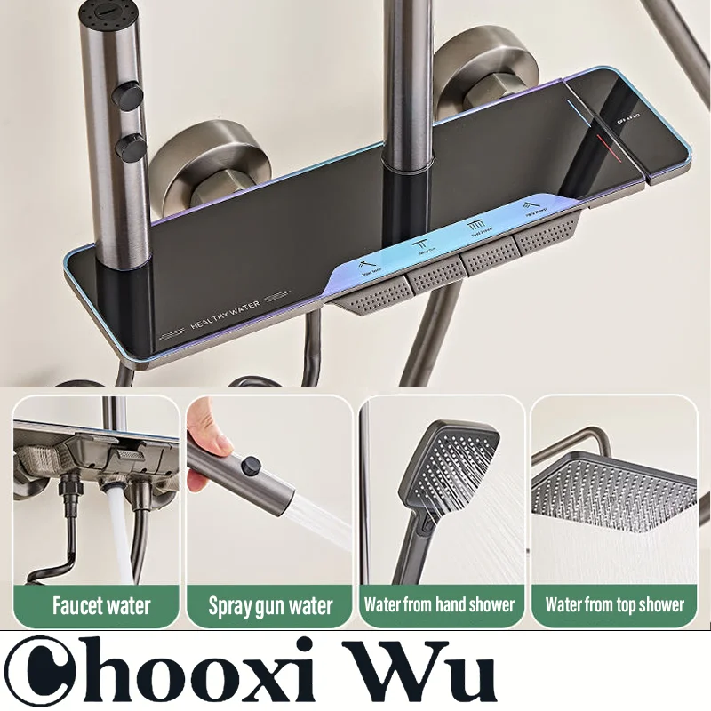 Chooxiwu-バスルームキット,シャワーヘッド,家の改修,バスルームアクセサリー,装飾,給湯器