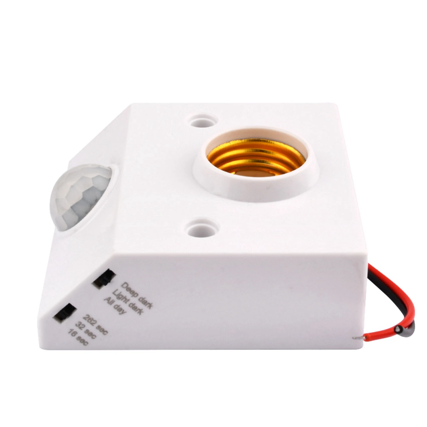 2X E27 LED Bulb Light Holder PIR Human Body Infrared Sensor Lamp Holder 220V With Regulate Switch