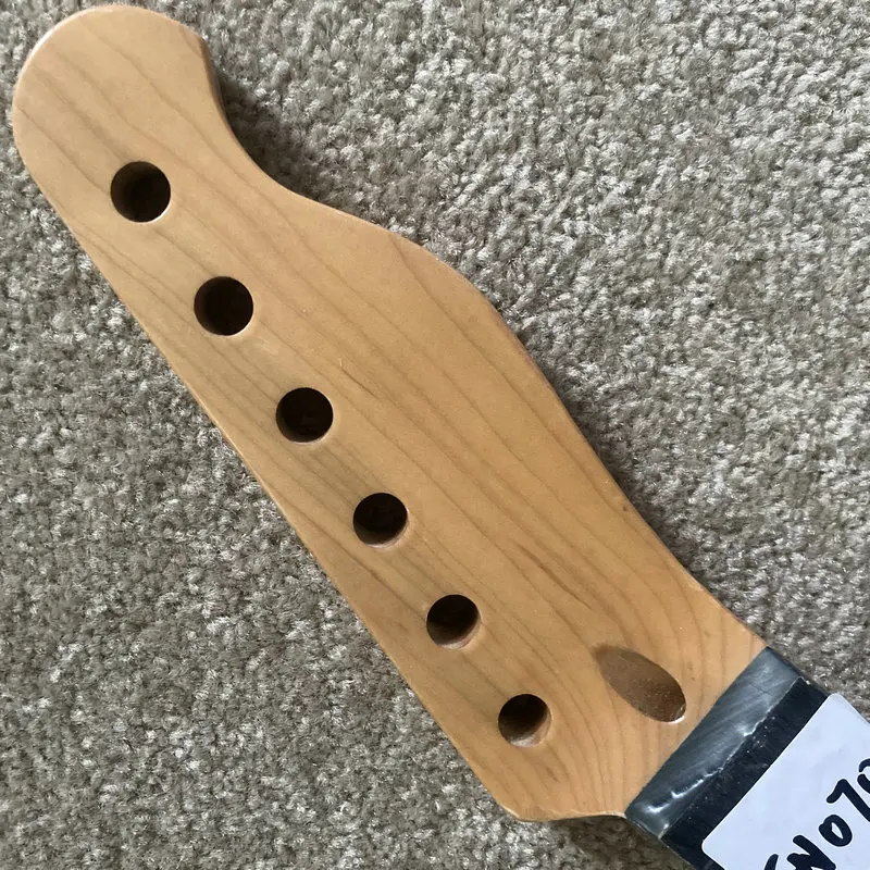 FN070 Custom Order TL Guitar Neck Semi Finishing No Frets with Paints Problems Maple+Rosewood DIY Replace Tele Guitar Parts