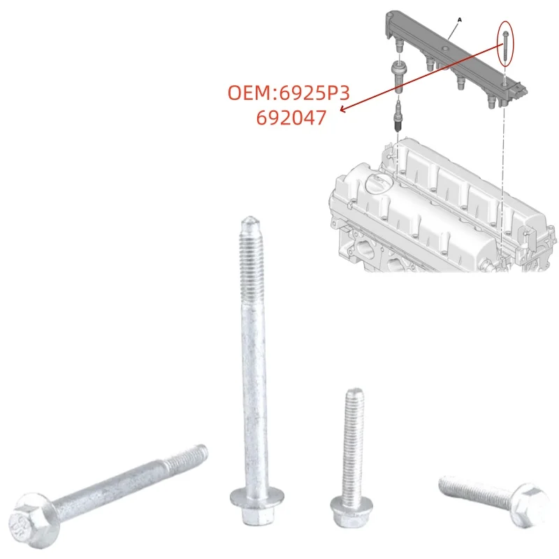 6925P3 692047 For Flange screw for Peugeot 206 207 307 308 408 508 Citroen C2 C-Quatre C4 Picasso C5 1 Pcs