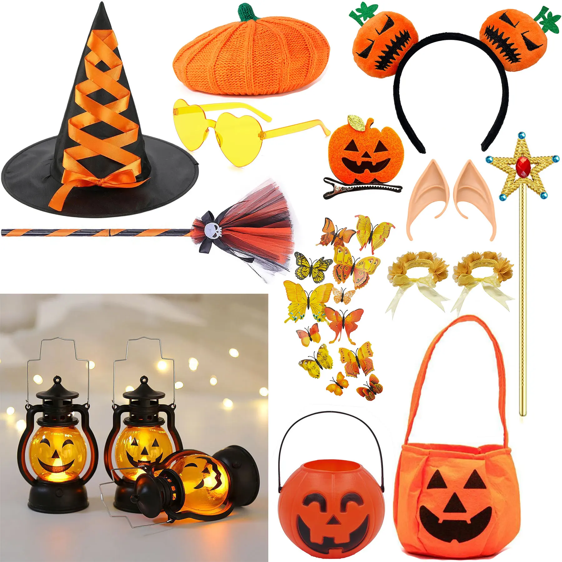 Halloween Pumpkin-Themed Accessory Kit description 1