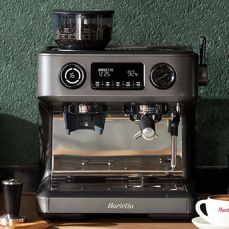 

Barsetto V1 Italian Espresso Coffee Machine Maker With Grinder Cappuccino Milk Frother 20Bar Semi-automatic Espresso Machine