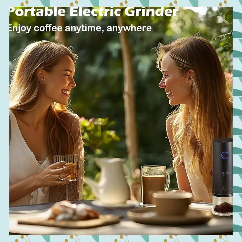 

A71P Portable Electric Coffee Grinder 38 Gears Adjustment One-Button Start Bean Grinder For Home Office Traveling Camping B