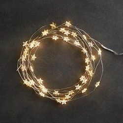 LED Star Fairy Lights String 2/4/6M Battery/USB Plug Garland Stars Light for Room Wedding Party Decoration Navidad 2026