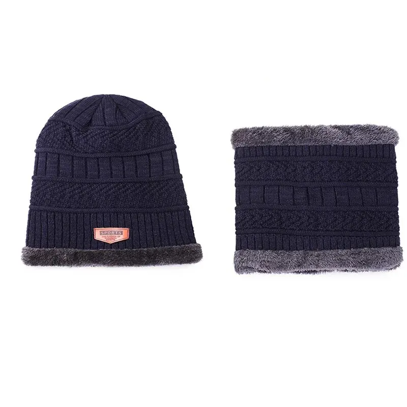 Children's Hats Winter Velvet Warm Neck Brace Two-Piece Hat Men's And Women's Treasure Outdoor Thickened Knitted Beanie