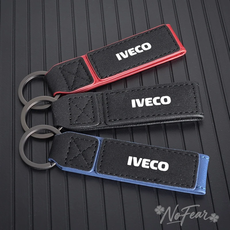 Chaveiro de couro de camurça de alta qualidade com logotipo de carro, presente para IVECO LOGO DAILY IV V VI Van Daily S-WAY T-WAY X-WAY DAILY 4X4
