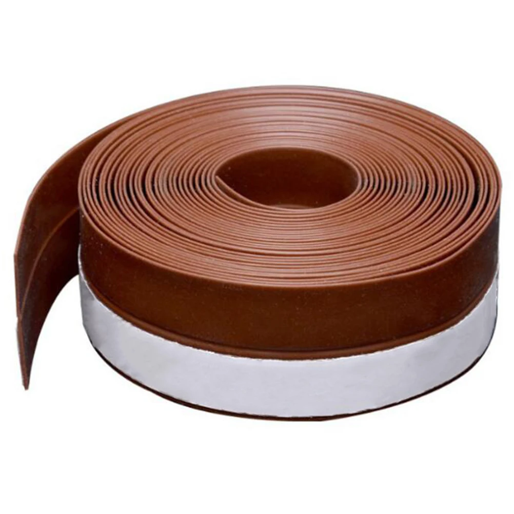

25mm Self-adhesive Window Seal Strip Soundproof Windproof Waterproof 10m Brown Silicone Door Windproof Strip Durability