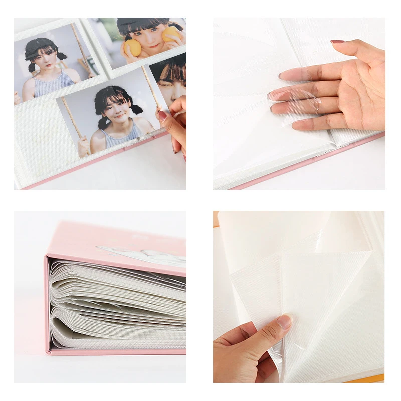 6-inch Photo Albums 200Pcs Large Capacity Foldout Family Photo Album Children Growth Album Plastic Sealed Photo Album