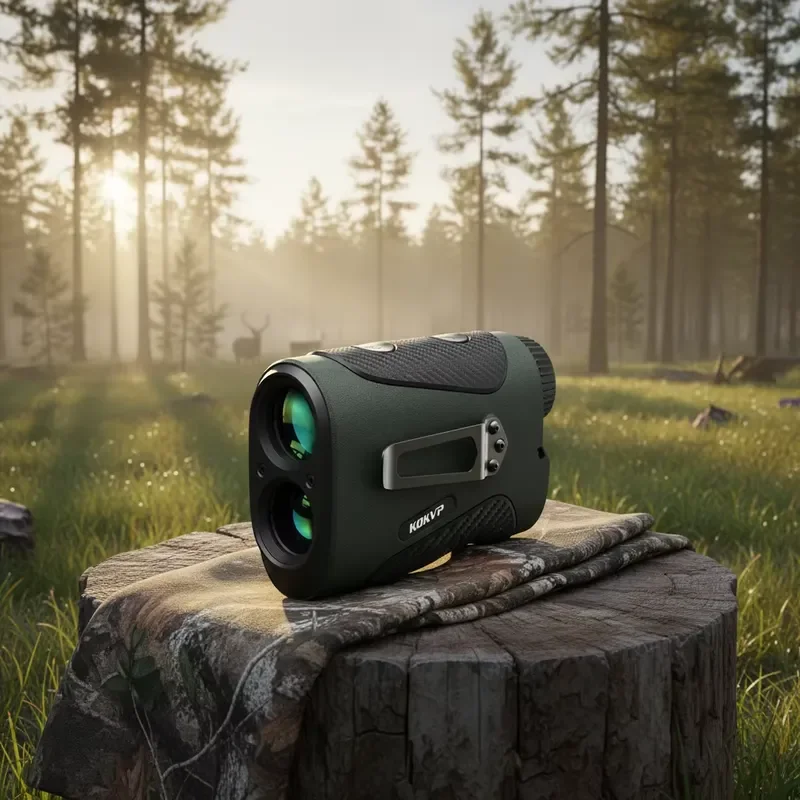 Ergonomic OLED 7.0x Magnification Binocular Rangefinder with IP66 Protection for Hunting Non Slip Grip 2000 Yd Range