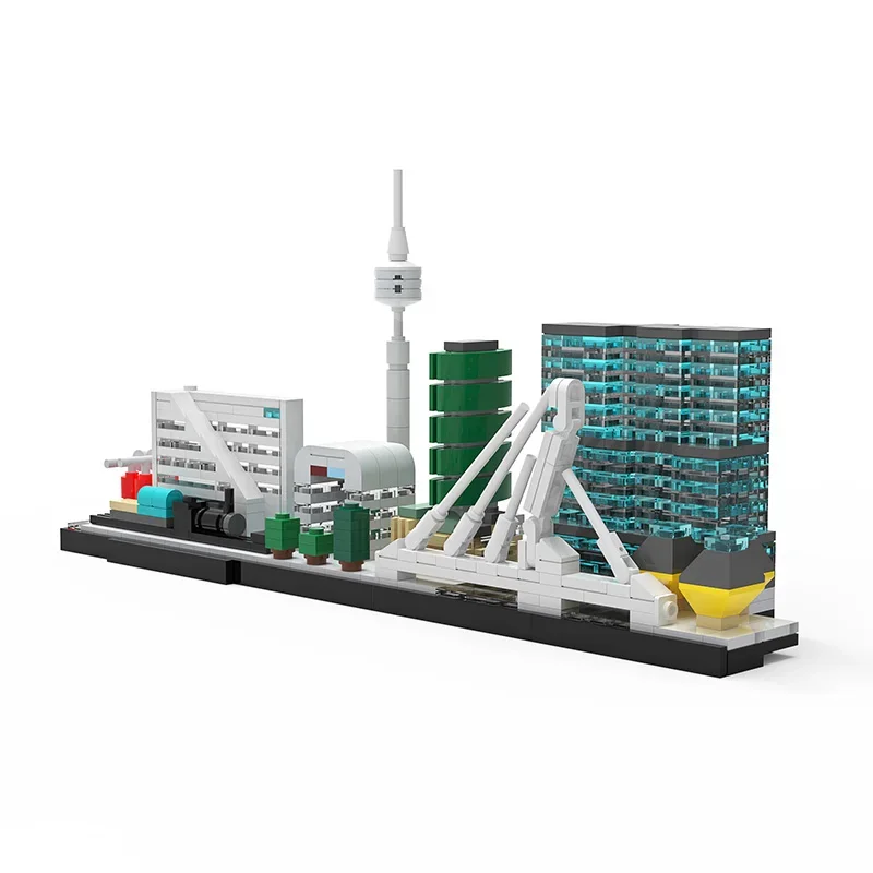 Bricklink City Skyline เซนต์ปีเตอร์สเบิร์กโรมวอชิงตันโรเดตเตอร์ไควฟสถาปัตยกรรม Street View House Building Blocks ของเล่นของขวัญ