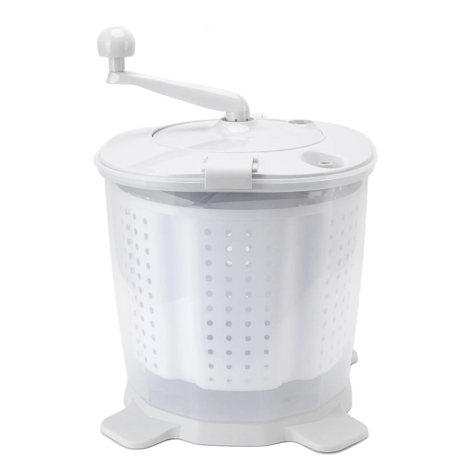 Máquina de lavar roupa manual portátil com manivela, para dormitório, apartamento, acampamento, cinza nórdico