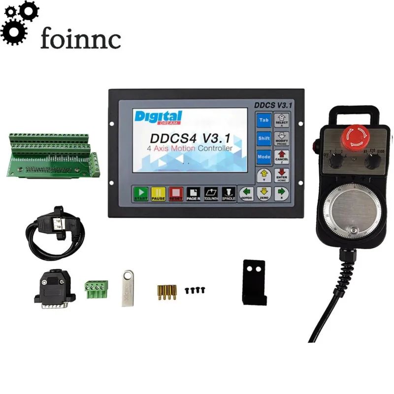 Special Offer! DDCSV3.1 3/4 500KHz G-Code Offline CNC Controller  4 Axis Emergency Stop Electronic Handwheel MPG